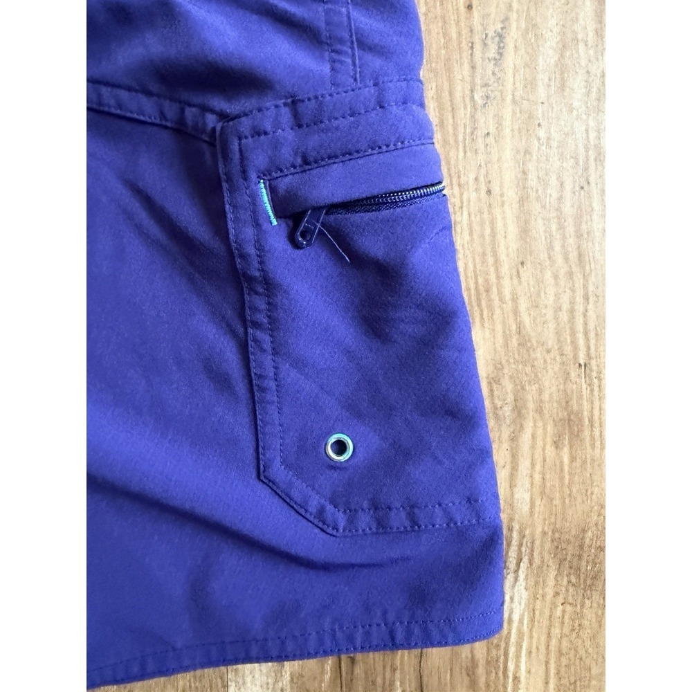 Athleta Women's Clearwater Board Shorts Purple Stretch Drawstring Tie Size 10 - Picture 4 of 4